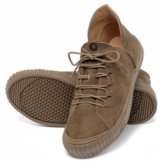 Tênis   Cano Alto em Couro Caramelo - Codigo - 153022