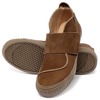 Tênis   Cano Alto em Couro Caramelo - Codigo - 153048