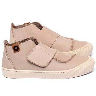 Tênis   Cano Alto em Couro Nude - Codigo - 153048