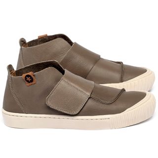 Tênis   Cano Alto em Couro Musgo - Codigo - 153048