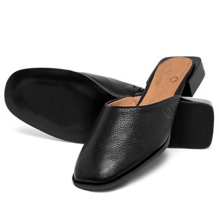 Sandália   Laranja Lima Shoes Classic Salto de 3 cm em Couro Preto - Codigo - 157064