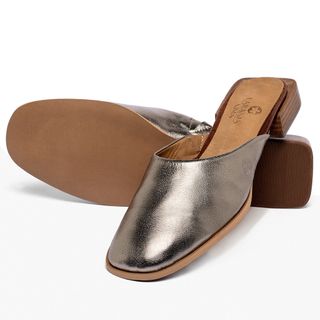 Sandália   Laranja Lima Shoes Classic Salto de 3 cm em Couro Metalizado - Codigo - 157064