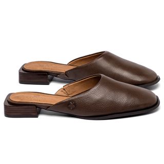 Sandália   Laranja Lima Shoes Classic Salto de 3 cm em Couro Café - Codigo - 157064