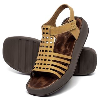 Sandália   Boho Salto de 4 cm Amarelo - Codigo - 157096