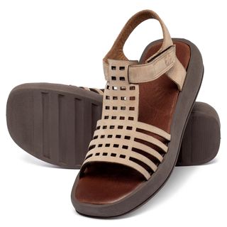 Sandália   Boho Salto de 4 cm Nude - Codigo - 157096