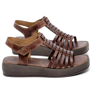 Sandália   Boho Salto de 4 cm Marrom - Codigo - 157096