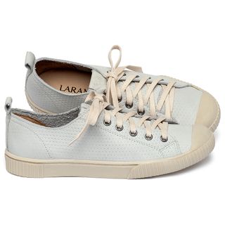 Tênis   Cano Baixo em Couro Off-White - Codigo - 148071