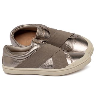 Tênis   Cano Baixo em Couro Metalizado - Codigo - 158026