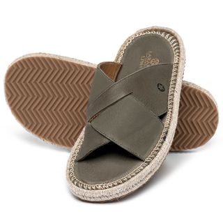 Papete em Couro Musgo - Codigo - 9651