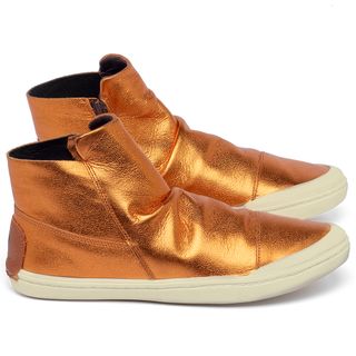 Tênis   Cano Alto em Couro Metalizado - Codigo - 141189