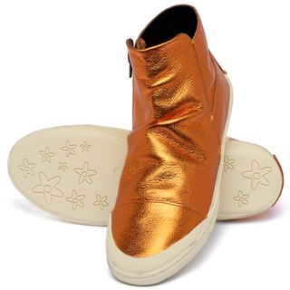 Tênis   Cano Alto em Couro Metalizado - Codigo - 141189