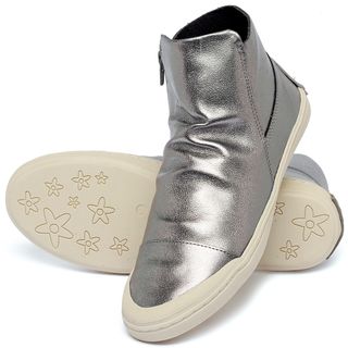 Tênis   Cano Alto em Couro Metalizado - Codigo - 141189