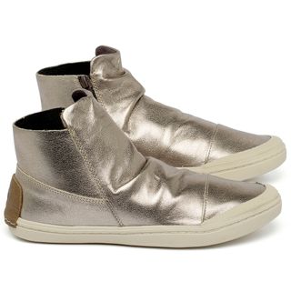 Tênis   Cano Alto em Couro Metalizado - Codigo - 141189