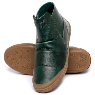 Tênis   Cano Alto em Couro Verde - Codigo - 141189