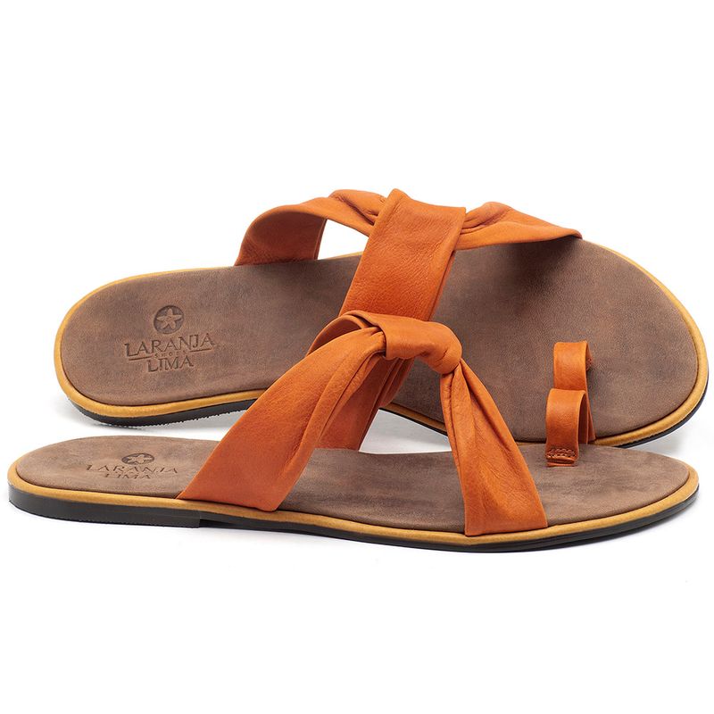 Laranja_Lima_Shoes_Sapatos_Femininos_Sandalia_Rasteira_Flat_em_Couro_Laranja_-_Codigo_-_3655_1