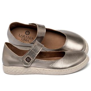 Tênis   Cano Baixo em Couro Metalizado - Codigo - 156017