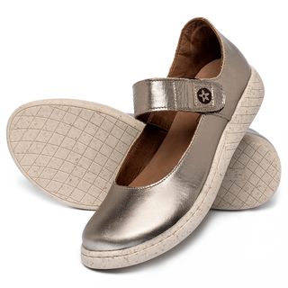 Tênis   Cano Baixo em Couro Metalizado - Codigo - 156017