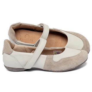 Sapatilha   Bico Redondo em Couro Off-White - Codigo - 158033