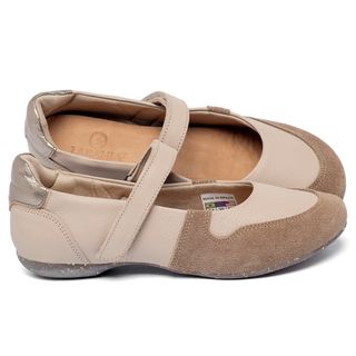 Sapatilha   Bico Redondo em Couro Nude - Codigo - 158033