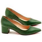 Laranja_Lima_Shoes_Sapatos_Femininos_Scarpin_Salto_Medio_de_5_cm_em_Material_Misto_Verde_-_Codigo_-_9437_1