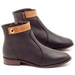 Laranja_Lima_Shoes_Sapatos_Femininos_Bota_Cano_Curto_Salto_de_2_cm_em_Couro_Preto_-_Codigo_-_9441_1