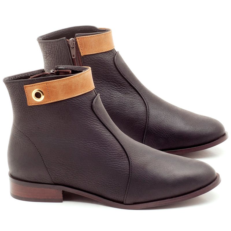 Laranja_Lima_Shoes_Sapatos_Femininos_Bota_Cano_Curto_Salto_de_2_cm_em_Couro_Preto_-_Codigo_-_9441_1