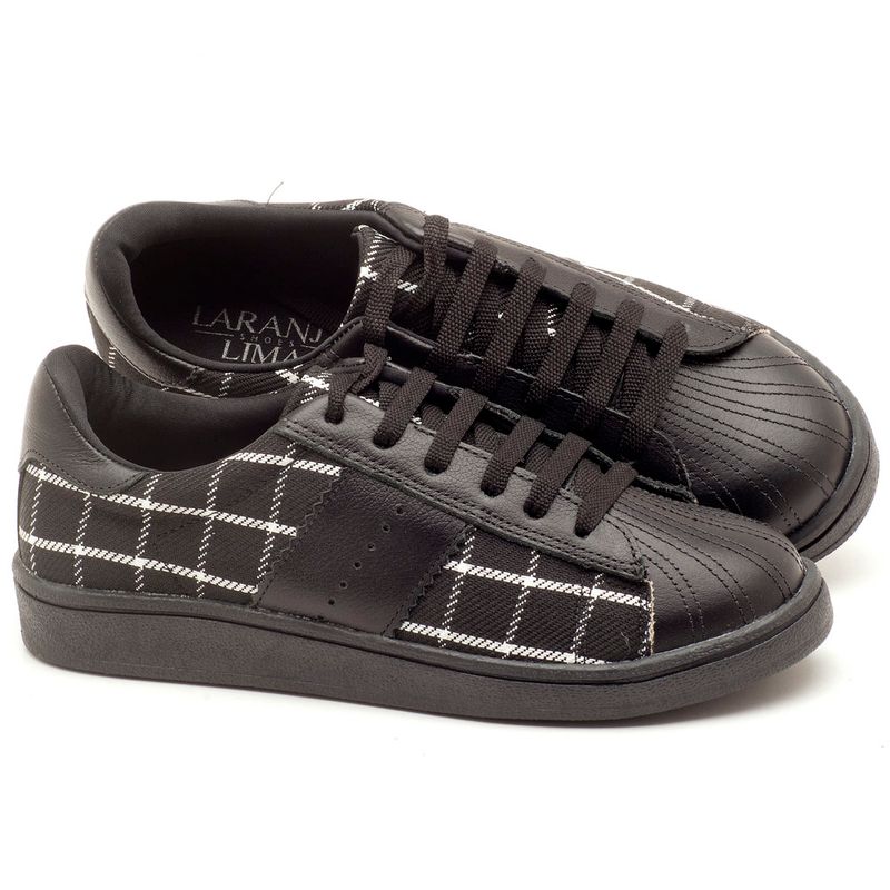 Laranja_Lima_Shoes_Sapatos_Femininos_Tenis_Cano_Baixo_em_Couro_Preto_-_Codigo_-_99085_1