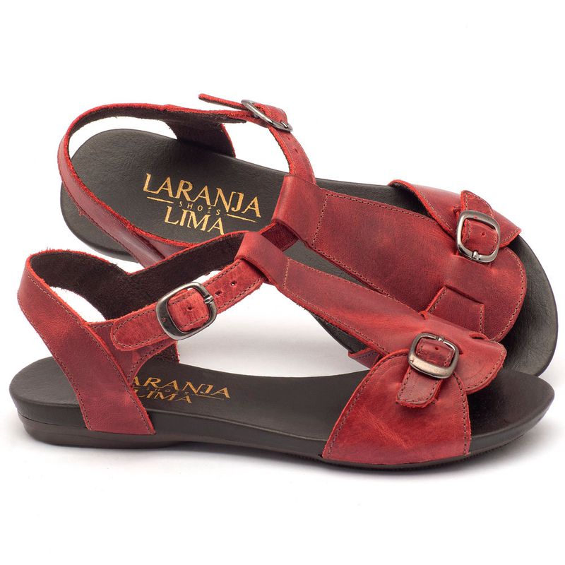 Laranja_Lima_Shoes_Sapatos_Femininos_Sandalia_Rasteira_Flat_em_Couro_Vermelho_-_Codigo_-_137047_1