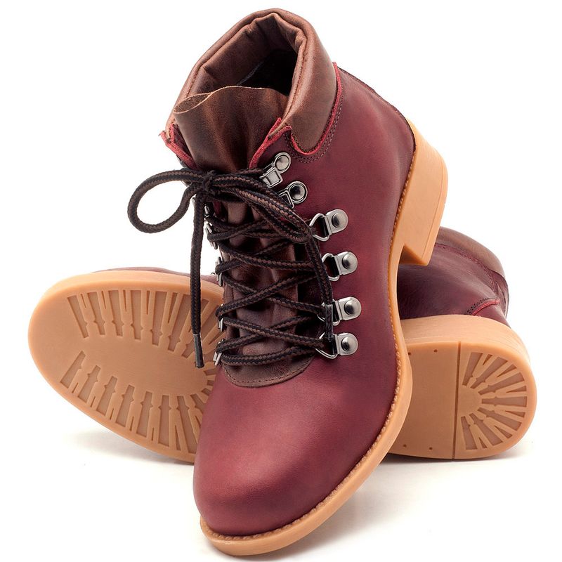 Laranja_Lima_Shoes_Sapatos_Femininos_Bota_Cano_Curto_em_Couro_Vinho_-_Codigo_-_141065_2