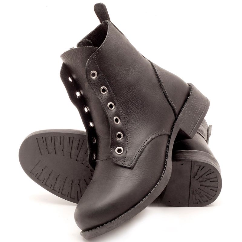 Laranja_Lima_Shoes_Sapatos_Femininos_Bota_Cano_Curto_Salto_de_2_cm_em_Couro_Preto_-_Codigo_-_141069_2