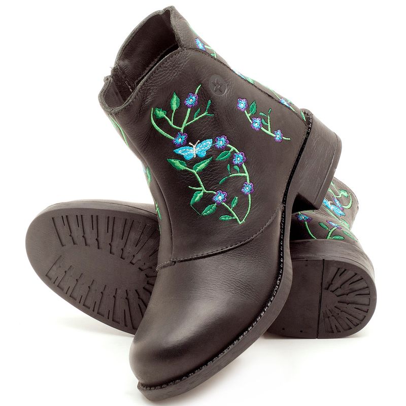 Laranja_Lima_Shoes_Sapatos_Femininos_Bota_Cano_Curto_Salto_de_2_cm_em_Couro_Preto_-_Codigo_-_141078_2