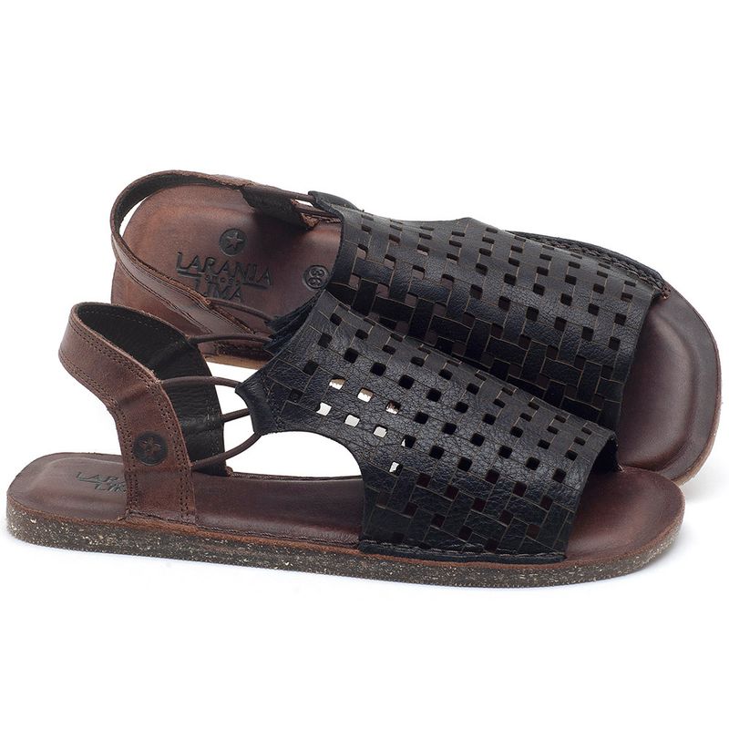 Laranja_Lima_Shoes_Sapatos_Femininos_Sandalia_Rasteira_Flat_em_Couro_Preto_-_Codigo_-_141107_1