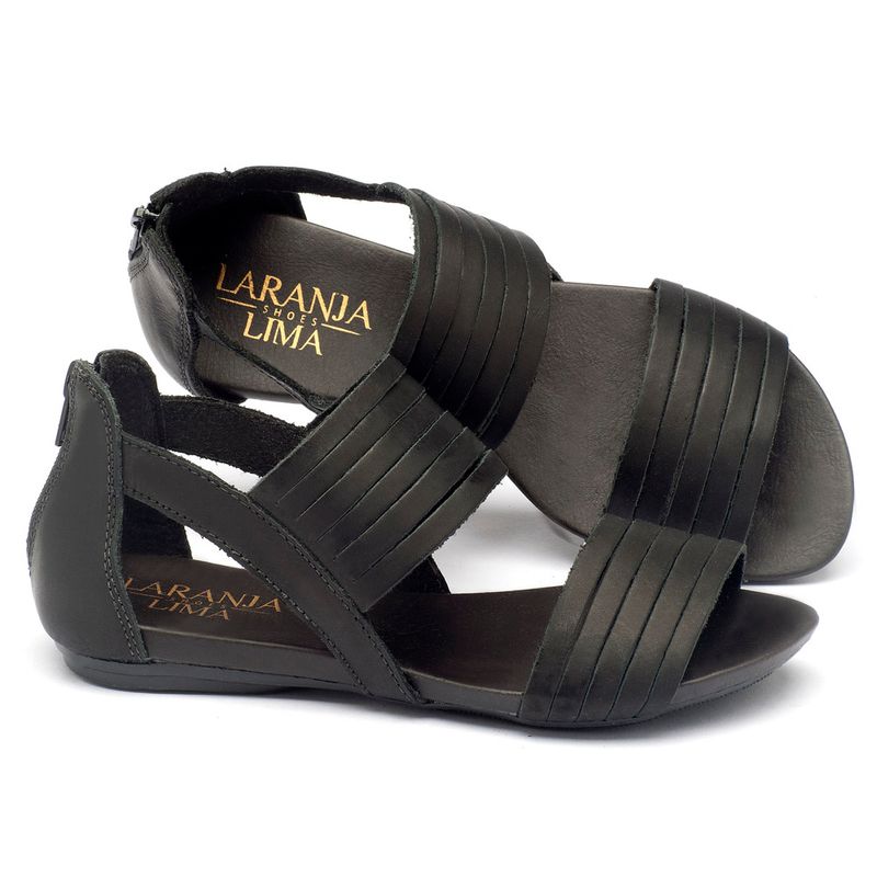 Laranja_Lima_Shoes_Sapatos_Femininos_Sandalia_Rasteira_Flat_em_Couro_Preto_-_Codigo_-_137009_1