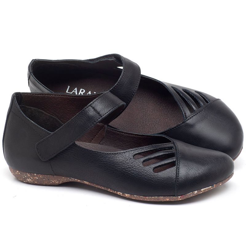 Laranja_Lima_Shoes_Sapatos_Femininos_Sapatilha_Bico_Redondo_em_Couro_Preto_-_Codigo_-_148020_1