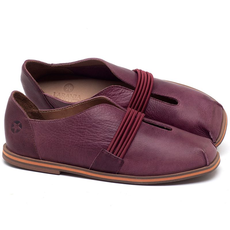 Laranja_Lima_Shoes_Sapatos_Femininos_Sapatilha_Bico_Redondo_em_Couro_Vinho_-_Codigo_-_3053_1