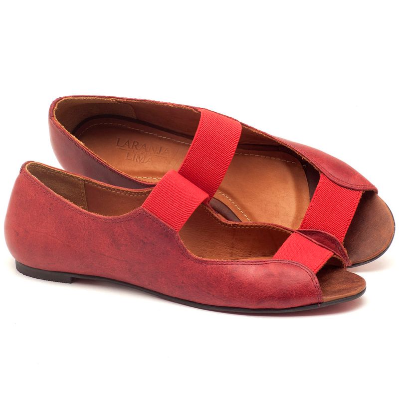Laranja_Lima_Shoes_Sapatos_Femininos_Sapatilha_Peep_Toe_em_Couro_Vermelho_-_Codigo_-_56030_1