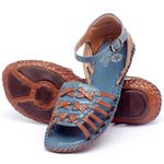 Laranja_Lima_Shoes_Sapatos_Femininos_Sandalia_Rasteira_Flat_em_Couro_Azul_-_Codigo_-_136003_2
