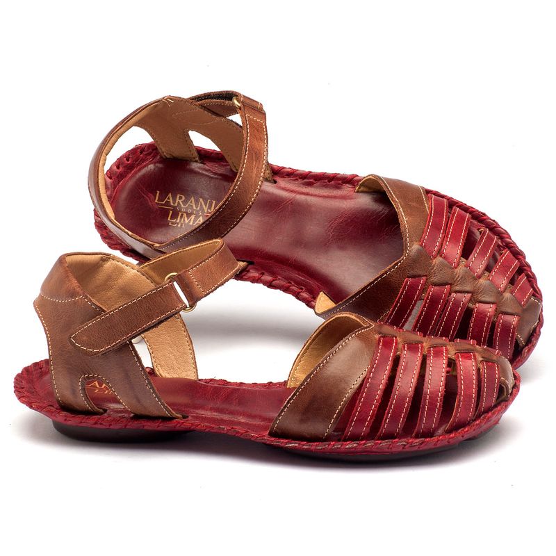 Laranja_Lima_Shoes_Sapatos_Femininos_Sandalia_Rasteira_Flat_em_Couro_Vermelho_-_Codigo_-_136027_1