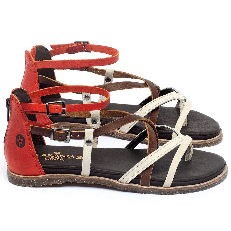 Laranja_Lima_Shoes_Sapatos_Femininos_Sandalia_Rasteira_Flat_em_Couro_Bicolor_-_Codigo_-_137300_1