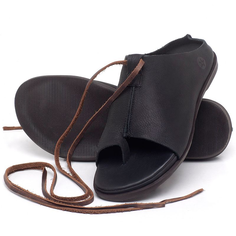 Laranja_Lima_Shoes_Sapatos_Femininos_Sandalia_Rasteira_Flat_em_Couro_Preto_-_Codigo_-_137200_2