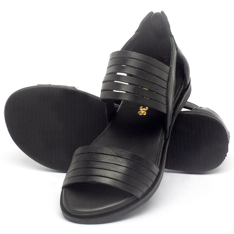 Laranja_Lima_Shoes_Sapatos_Femininos_Sandalia_Rasteira_Flat_em_Couro_Preto_-_Codigo_-_137290_2