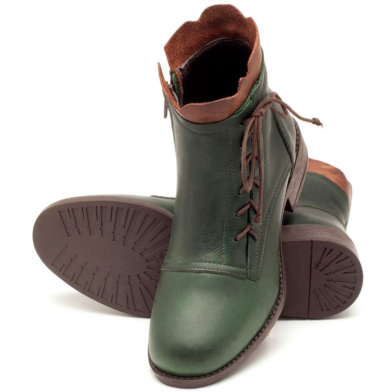 Laranja_Lima_Shoes_Sapatos_Femininos_Bota_Cano_Curto_em_Couro_Verde_-_Codigo_-_141066_2