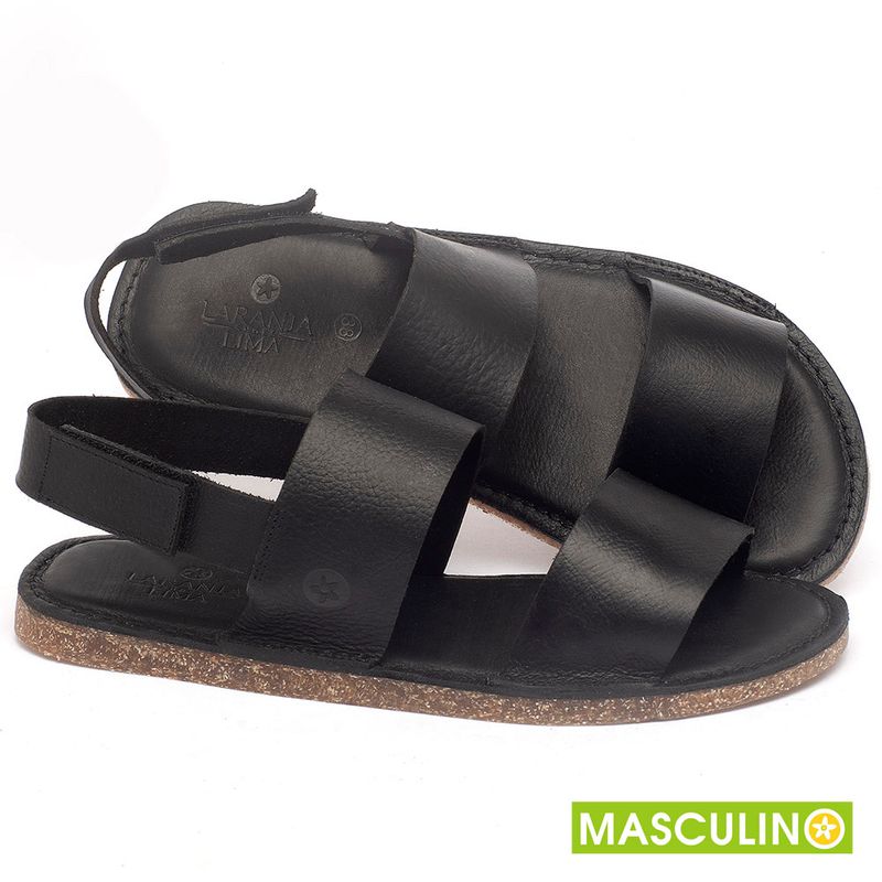Laranja_Lima_Shoes_Sapatos_Masculinos_Rasteira_em_Couro_Preto_-_Codigo_-_141179_1