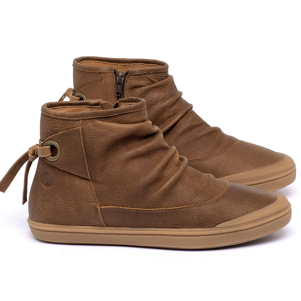 Tenis cano alto caramelo feminino top
