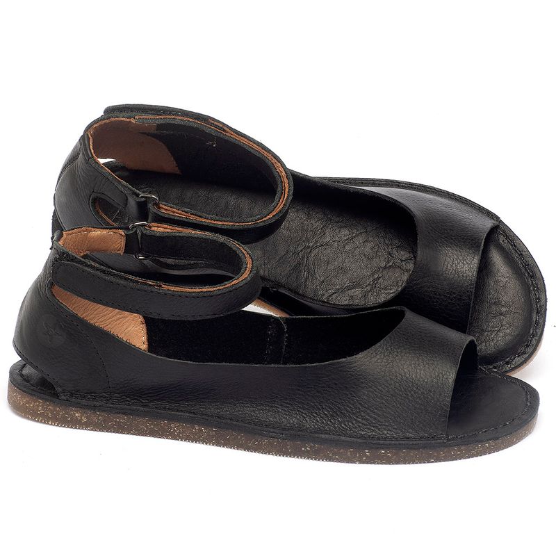 Laranja_Lima_Shoes_Sapatos_Femininos_Sandalia_Rasteira_Flat_em_Couro_Preto_-_Codigo_-_141158_1