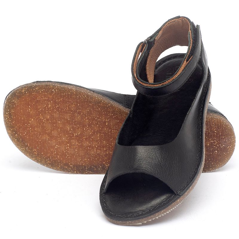 Laranja_Lima_Shoes_Sapatos_Femininos_Sandalia_Rasteira_Flat_em_Couro_Preto_-_Codigo_-_141158_2