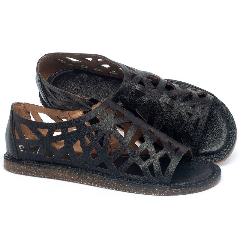 Laranja_Lima_Shoes_Sapatos_Femininos_Sandalia_Rasteira_Flat_em_Couro_Preto_-_Codigo_-_141160_1