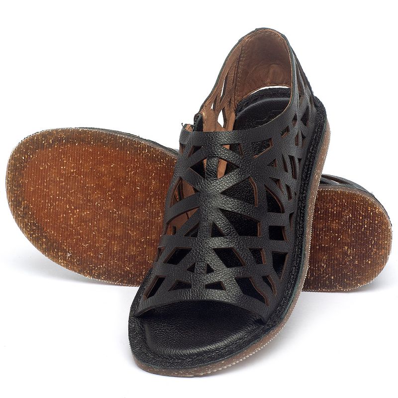 Laranja_Lima_Shoes_Sapatos_Femininos_Sandalia_Rasteira_Flat_em_Couro_Preto_-_Codigo_-_141160_2