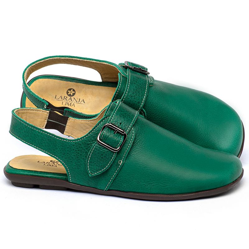 Laranja_Lima_Shoes_Sapatos_Femininos_Sapatilha_Bico_Quadrado_em_Couro_Verde_-_Codigo_-_9472_1