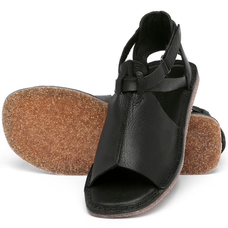 Laranja_Lima_Shoes_Sapatos_Femininos_Sandalia_Rasteira_Flat_em_Couro_Preto_-_Codigo_-_141210_2